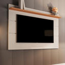Ver imagem 2 de Painel para Tv até 60 Polegadas Suspenso com Prateleira Off White / Nature