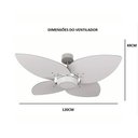 Ver imagem 6 de Ventilador de Teto Com Controle Remoto Natuvent Dahlia Led 4 Pás Madeira Preto 3000k Branco Quente