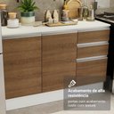 Ver mais imagens de Armário de Cozinha Completa 100% Mdf 310 Cm Smart 01 Xa Branco/rustic/crema