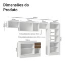 Ver imagem 5 de Armário de Cozinha Completa 100% Mdf 310 Cm Smart 01 Xa Branco/rustic/crema