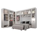 Ver imagem 2 de Quarto de Casal Modulado 12 Portas Orion Branco – Leifer Móveis