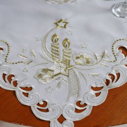 Trilho de Mesa Natalino Bordado Inglês 45x220 Lumier - 3