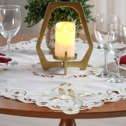 Trilho de Mesa Natalino Bordado Inglês 45x220 Lumier - 1