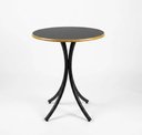 Ver imagem 1 de Mesa Bistrô Redonda 60cm Tampo de Madeira e Base em Aço Carbono para Varanda e Cafeteria - Empório T