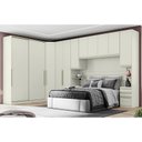 Ver imagem 2 de Quarto Modulado Casal Seletto 6 Peças com 2 Portas Deslizantes Areia - Móveis Henn