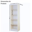 Ver imagem 3 de Multiuso Lirio para Lavanderia MDF 2 Portas e 4 Prateleiras Moderna Mobília