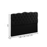 Cabeceira de Cama Box Madeira Estofada Casal Atena:preto - 3