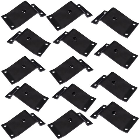 Kit 14 Chapinhas Chapa Inclinada 15º Fixação Pés Palito Rosca 5/16 Preto