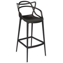 Kit C/ 3 Banquetas Allegra Masters 100% Polipropileno Preta - 4