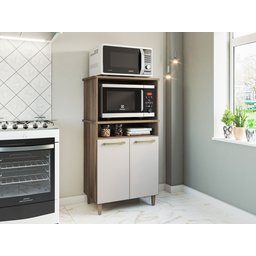 Armário para Cozinha 2 Fornos com 2 Portas - Naturale / Off White - 2