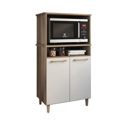 Armário para Cozinha 2 Fornos com 2 Portas - Naturale / Off White