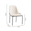 Ver imagem 4 de Conjunto Sala de Jantar Mesa Cone 108cm e 4 Cadeiras Maya Bege