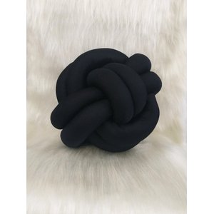 Almofada Decorativa Nó Escandinavo para Sofá e Sala Preta