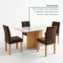 Ver mais imagens de Conjunto de Mesa 4 Cadeiras Retangular em MDF Cinamomo Off White