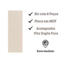Ver imagem 3 de Cabeceira Estofada P/ Cama Queen com 8 Placas Suede 60cm:areia