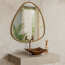 Ver imagem 4 de Espelho Orgânico com Moldura em Metal Quarto Sala Hall 70x60 Cm