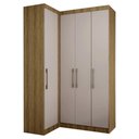 Ver imagem 2 de Guarda Roupa de Canto 2 Peças 4 Portas Paris Luciane Móveis Avelã Pf-cinammon Pf