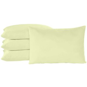 Kit 8 Fronhas 100% Algodão 200 Fios com Bainha Percal Hiper Macia e Confortável Palha