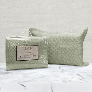 Kit Cobre Leito Colcha Casal Estampado Secret - Colore - 2,20x2,40m