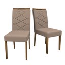Ver imagem 4 de Conjunto Mesa Isabela sem Tampo de Vidro 100cm com 4 Cadeiras Caroline - Imbuia / Lux