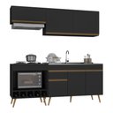 Ver imagem 3 de Armário Cozinha Modulada Compacta C/ Gabinete P/ Pia e Balcão P/ Cooktop Veneza Multimóveis