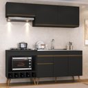 Ver imagem 1 de Armário Cozinha Modulada Compacta C/ Gabinete P/ Pia e Balcão P/ Cooktop Veneza Multimóveis