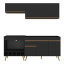 Ver imagem 2 de Armário Cozinha Modulada Compacta C/ Gabinete P/ Pia e Balcão P/ Cooktop Veneza Multimóveis