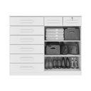 Ver imagem 5 de Cômoda para Quarto 8 Gavetas 2 Portas com Chave Toronto 142cm Bege Amêndoa Clean/Off White