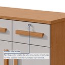Ver imagem 6 de Cômoda para Quarto 8 Gavetas 2 Portas com Chave Toronto 142cm Bege Amêndoa Clean/Off White