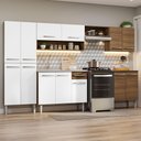 Ver imagem 1 de Armário de Cozinha Completa 293cm com Pia Rustic/Branco Emilly Madesa 08