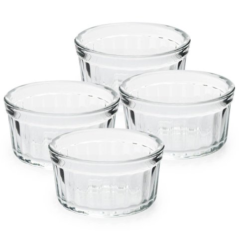 Ramekin de Vidro Ramequi para Forno e Freezer 140ml 4 Peças
