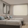 Persiana Cortina Rolo Tecido Blackout Liso Creme 1,40m X 1,40m - Sala Quarto Escritório - Blecaute - 3