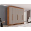 Ver imagem 7 de Guarda-roupa Casal Itália 6 Portas 100% Mdf Salleto Cinamomo/off White