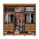 Ver imagem 2 de Guarda-roupa Casal Itália 6 Portas 100% Mdf Salleto Cinamomo/off White