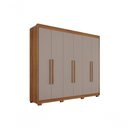 Ver imagem 1 de Guarda-roupa Casal Itália 6 Portas 100% Mdf Salleto Cinamomo/off White