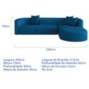 Ver imagem 3 de Sofá Modular Celinne Luxuoso Sala de Estar Decoração Luxo 265cm Linho