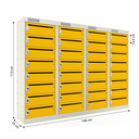 Ver imagem 3 de Armário de Aço para Correspondência 32 Portas - Nk 2716 Nilko Armários Amarelo Chave Padrão
