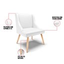 Ver imagem 7 de Kit 08 Cadeiras de Jantar Liz Corino Branco Pés Palito Natural - D’Rossi