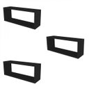 Ver imagem 1 de Conjunto com 3 Nichos Preto Meme KitCubos