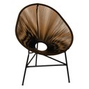 Ver imagem 2 de Kit 2 Poltronas com Puff Acapulco Plus Área Externa Varanda Aço e Fibra Sintética Marrom -