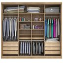 Ver imagem 4 de Guarda Roupa Casal Sevilha com Espelho Nas 3 Portas de Correr Teka Madrid