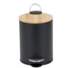 Lixeira para Banheiro com Pedal Preta 5l - 1