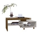 Ver imagem 3 de Mesa de Centro Lima Retangular Madeira 90cm Naturalle e Off White