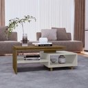 Ver imagem 4 de Mesa de Centro Lima Retangular Madeira 90cm Naturalle e Off White