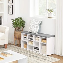 Organizador com Assento Nichos Prateleira Madalena 100% Mdf - 1