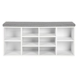 Organizador com Assento Nichos Prateleira Madalena 100% Mdf - 2