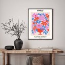 Ver imagem 2 de Quadro Poster Flower Market - Paris 24x18cm:madeira Branca