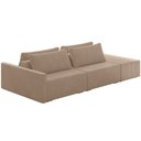 Ver imagem 1 de Sofá Ilha Modular para Sala 252cm com Puff Dublin K01 Veludo Bege - Lyam Decor
