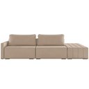 Ver imagem 3 de Sofá Ilha Modular para Sala 252cm com Puff Dublin K01 Veludo Bege - Lyam Decor