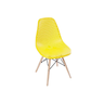 Sc-037-m - Cadeira Decorativa Assento em Pp na Cor Amarelo,base Estilo Eiffel,com Armacao de Madeira - 1